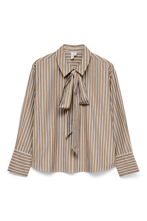 Islunn Bow Shirt -  Silver Mink Snow White