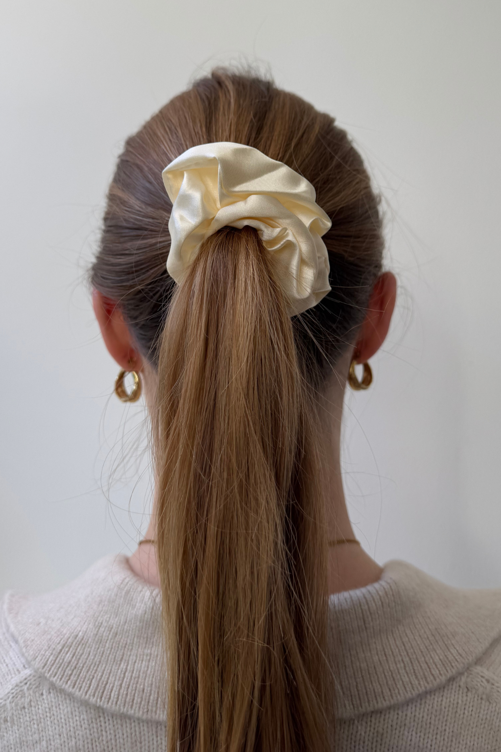 Satin Scrunchie - White
