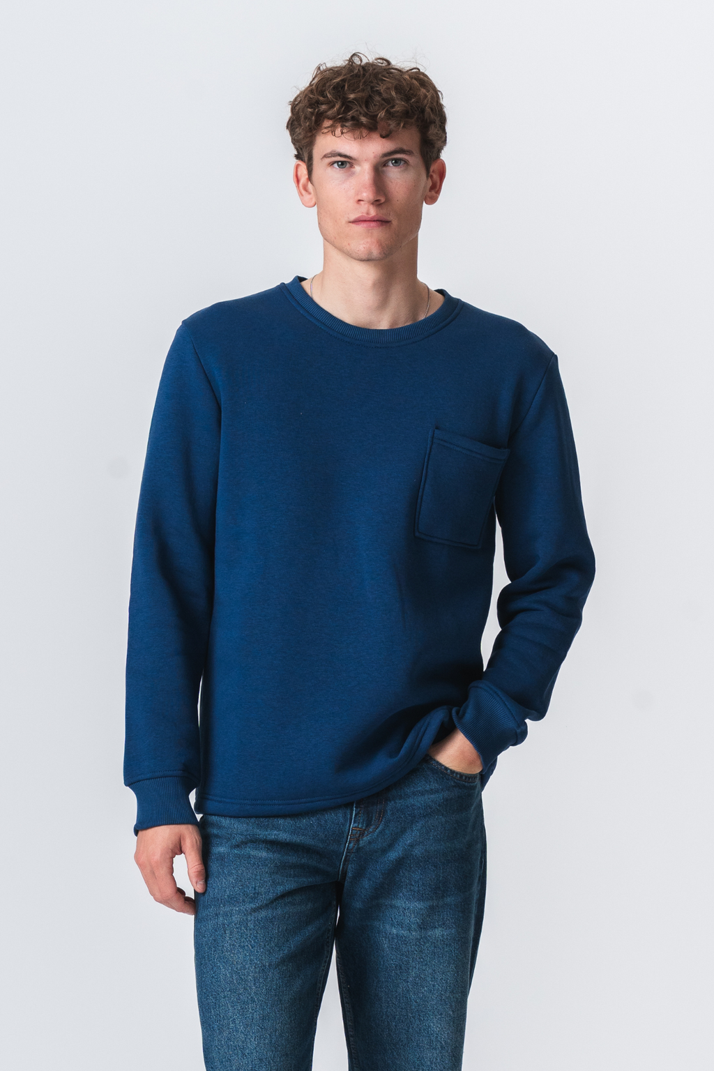 Sweat-shirt de poche Regular Fit - Marine
