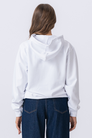 Basic Hoodie zip - blanc