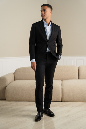 Premium Blazer à un seul poitrine - noir
