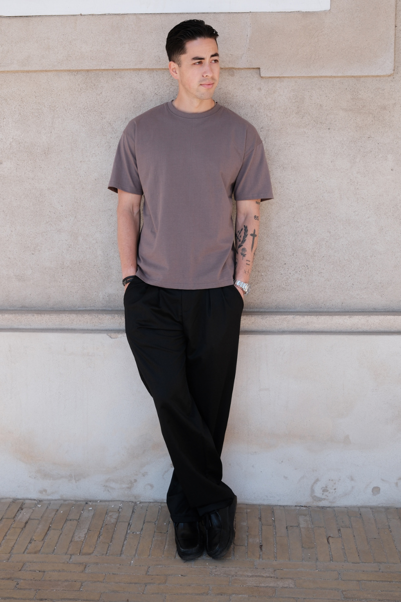 T-shirt Boxy - Gris Foncé