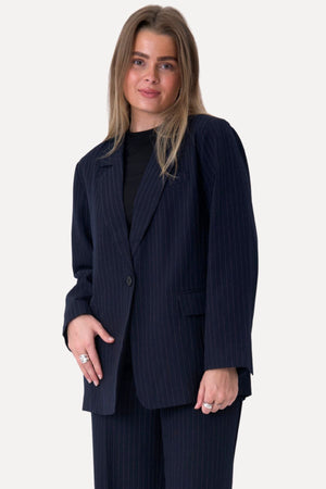 Blazer surdimensionné - Marine Pinstripe