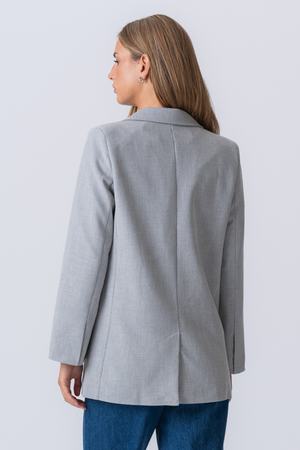 Claire Oversized Blazer - Light Grey