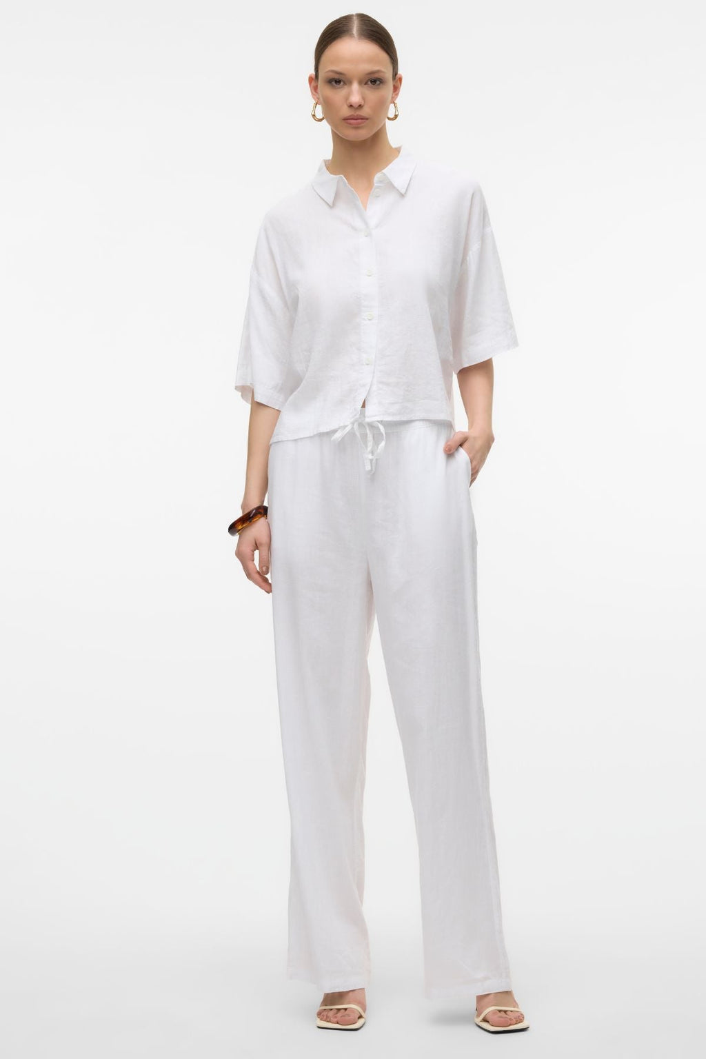 Linn HW Pants - Snow White