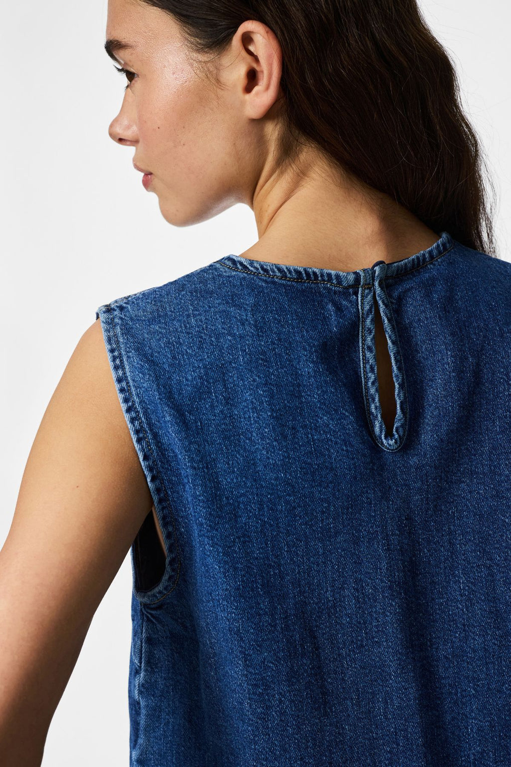 Haut en Denim Silke - Denim Bleu Moyen
