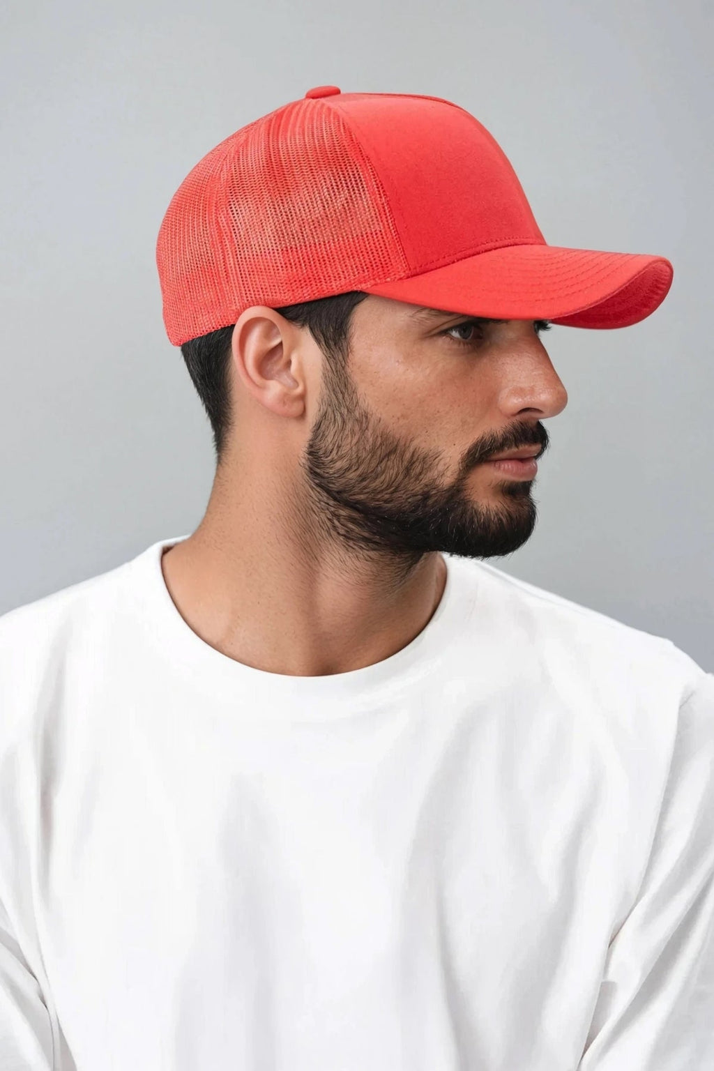 Retro Trucker Cap - Red