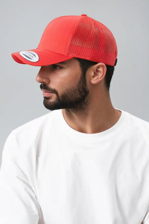 Retro Trucker Cap - Red