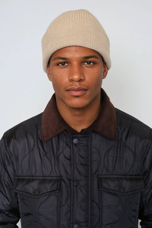 Knitted beanie - Beige