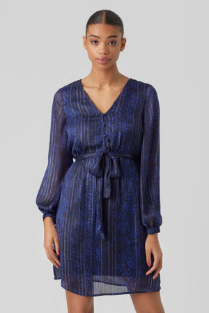 Nala V-collier kjole - sodalite bleu