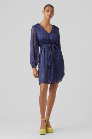 Nala V-collier kjole - sodalite bleu