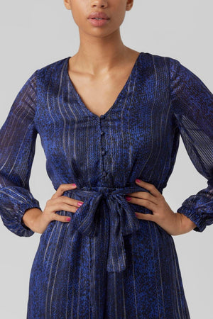 Nala V-collier kjole - sodalite bleu