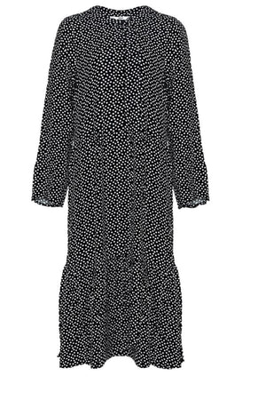 Robe Anna à manches longues - noir
