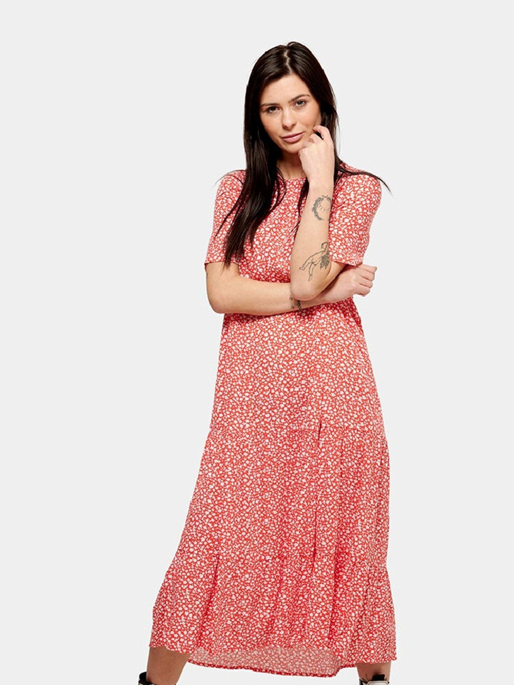 Robe Anna Midi - rouge