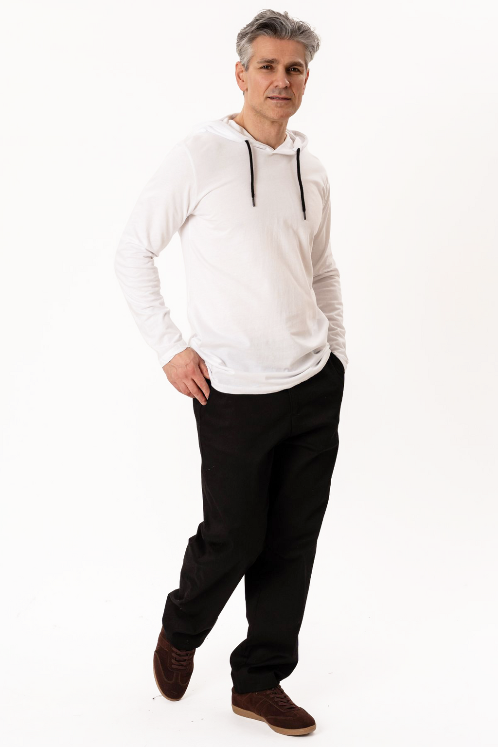 Sweat à capuche léger - blanc