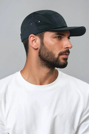 5 Panel Cap - Black