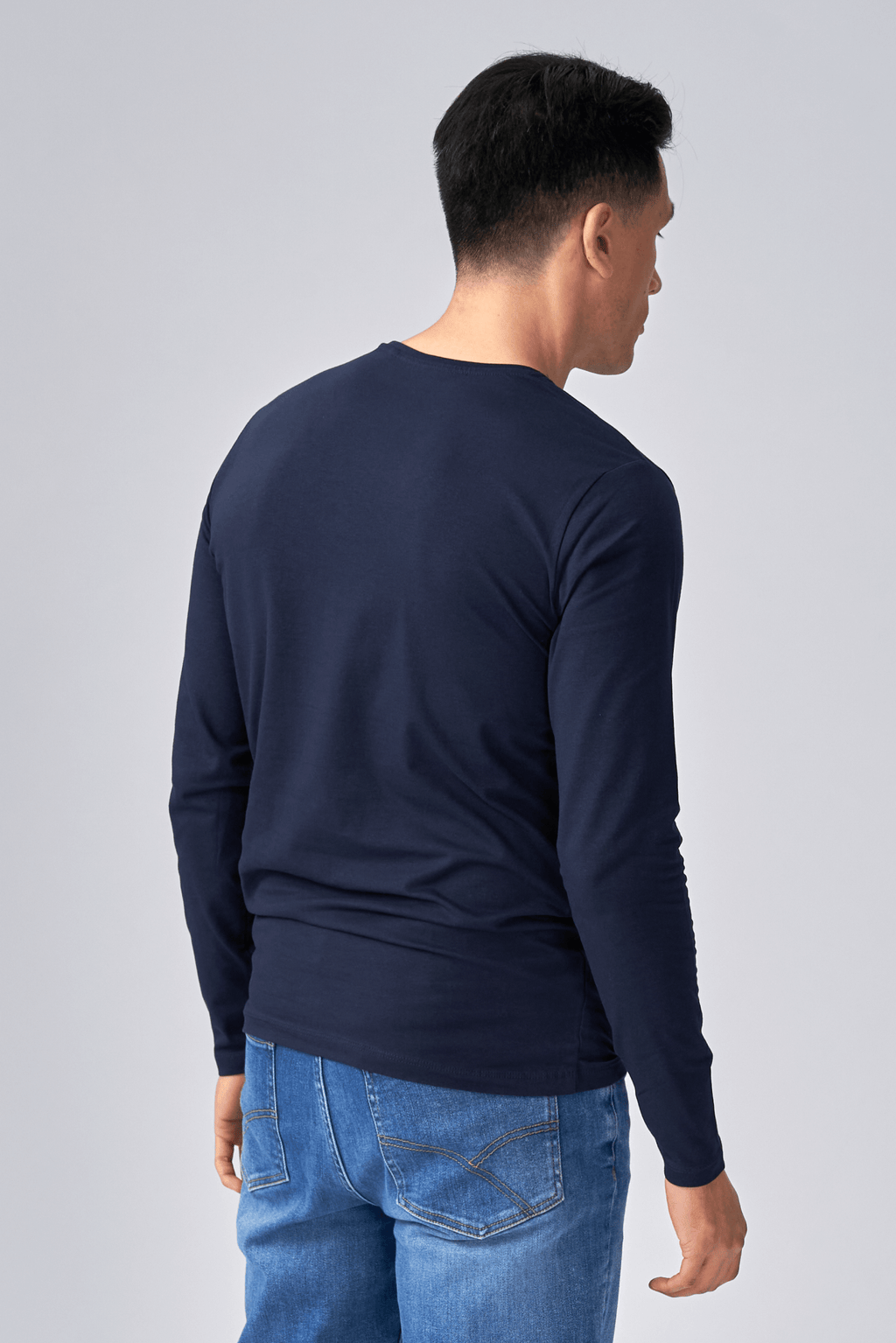 Long-sleeved Muscle T-shirt - Navy