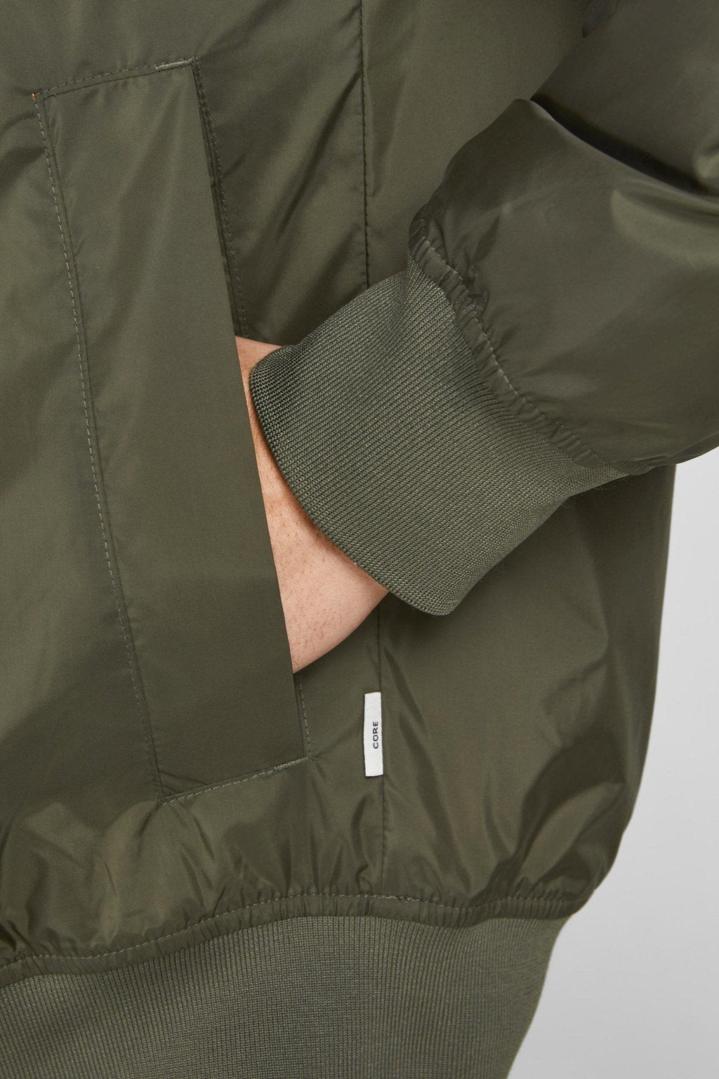 Veste de bombardier en argile - nuit forestière