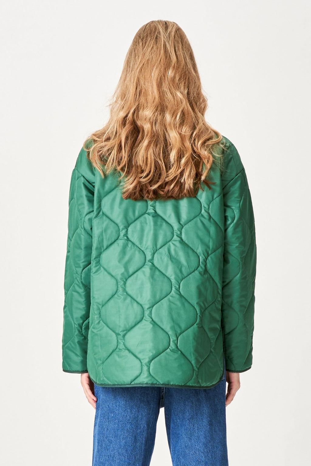 Quilted Block Jacket - Green