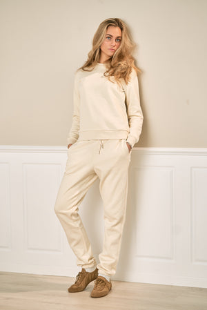 Basic SweetSuit avec sweat à capuche (beige léger) - Forme de package (femmes)