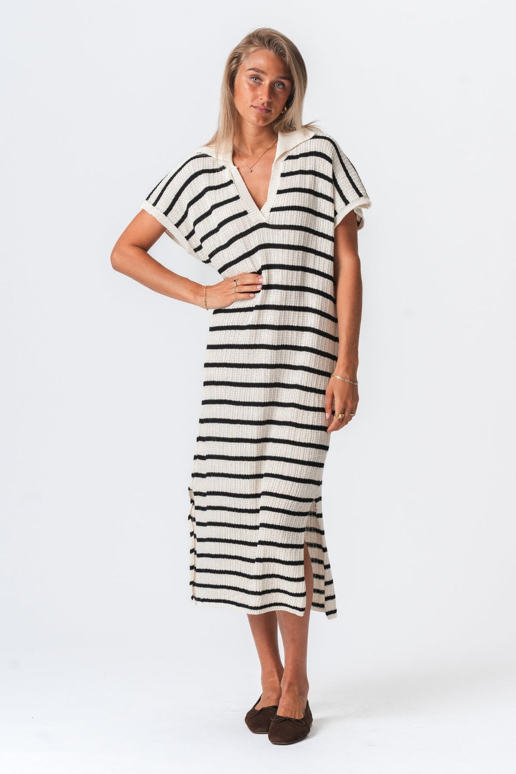 Victoria Dress - White/Black