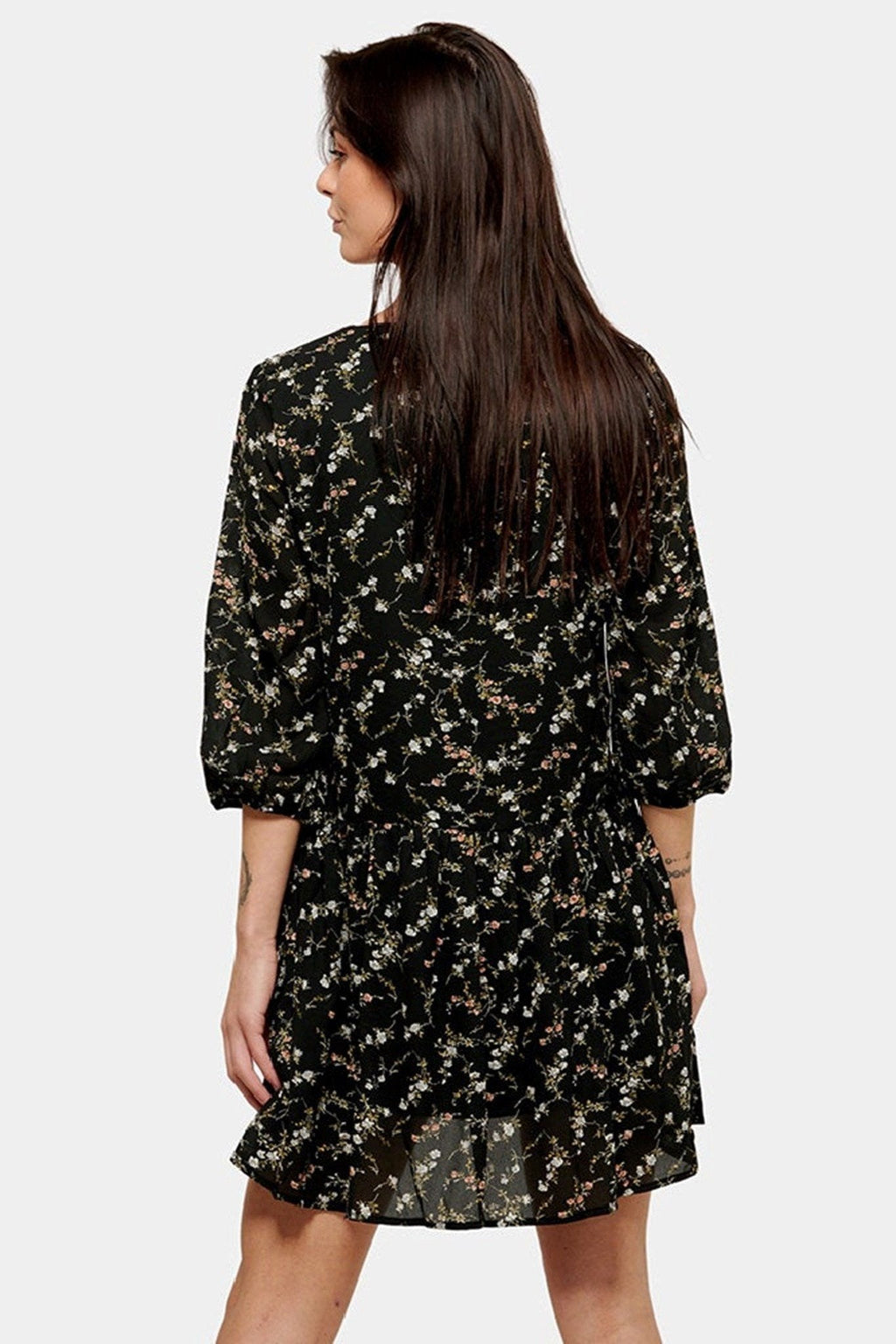Ellen Robe - Black-Floral