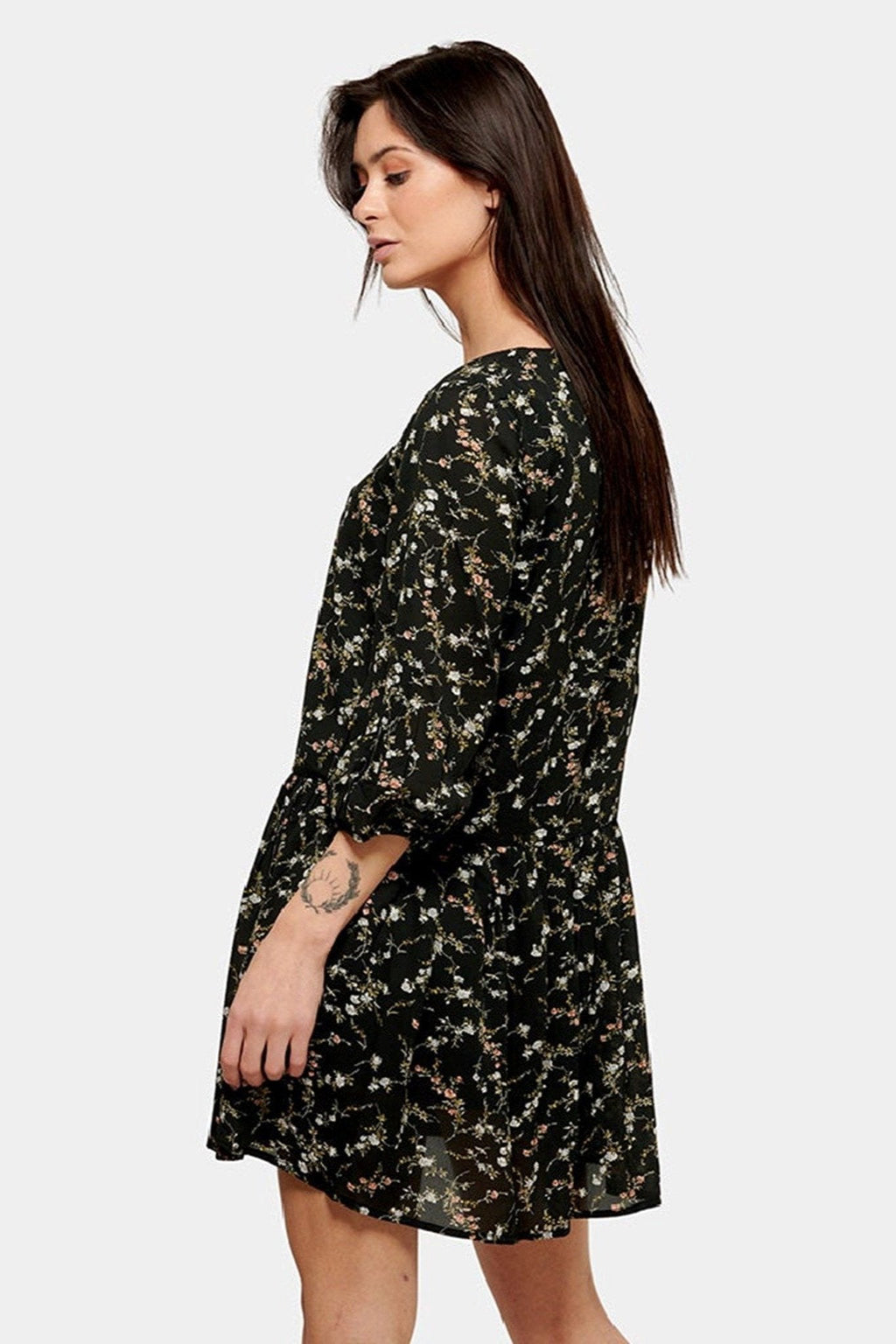 Ellen Robe - Black-Floral