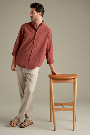 Chemise en lin - terre cuite