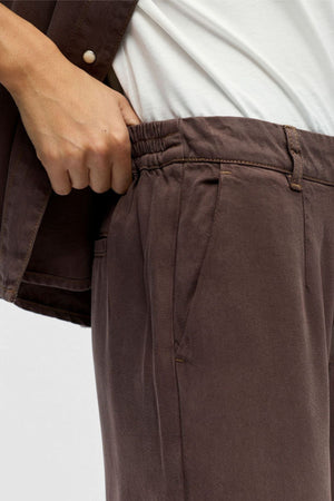 Pantalon large Frame Lisa - Seal Brown