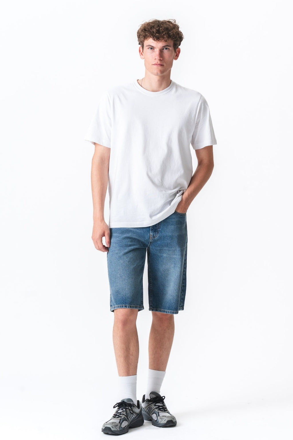 Denim Shorts Loose - Blue