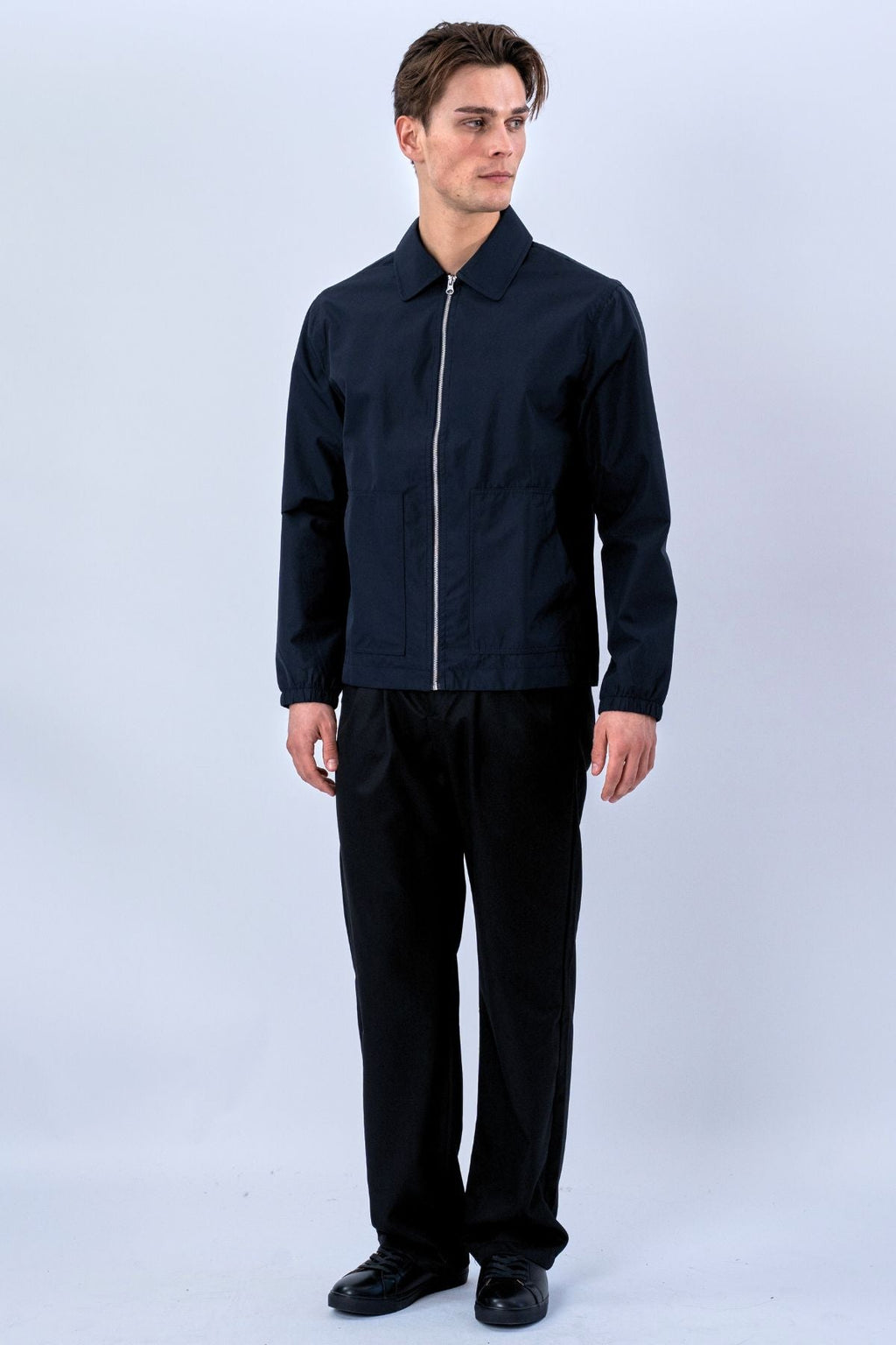 Short Zip Jacket - Navy