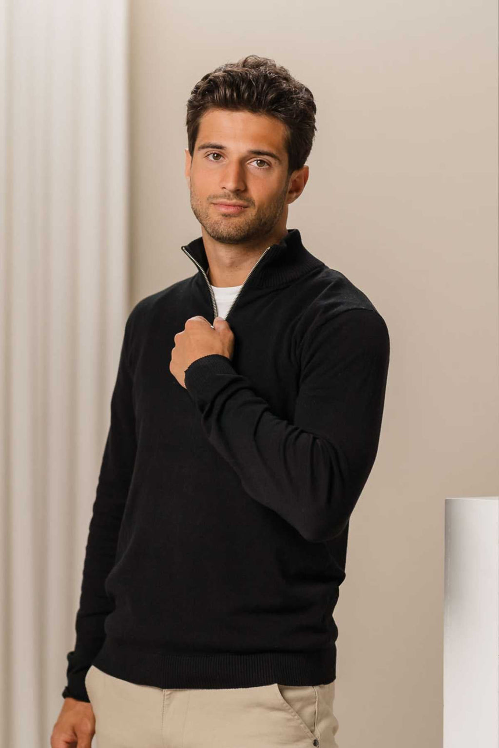 Pullover Half Zip - Noir