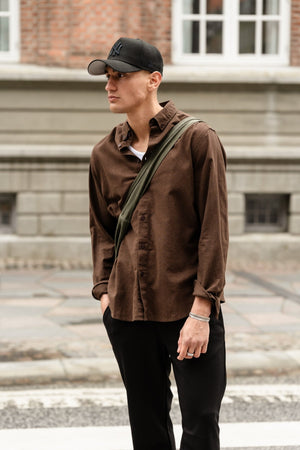 Chemise en lin - café