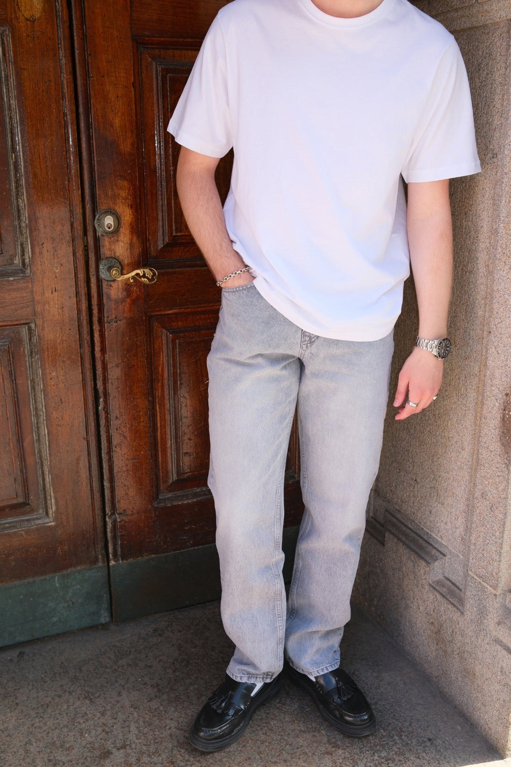 Jeans en forme de noah - denim gris