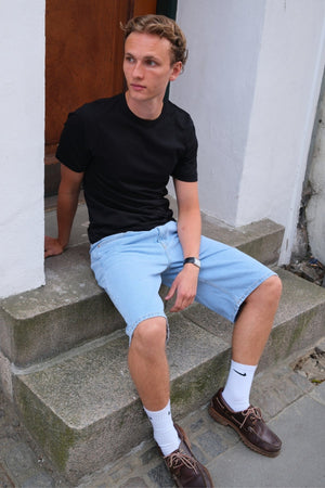 Denim Shorts Lâche - bleu clair