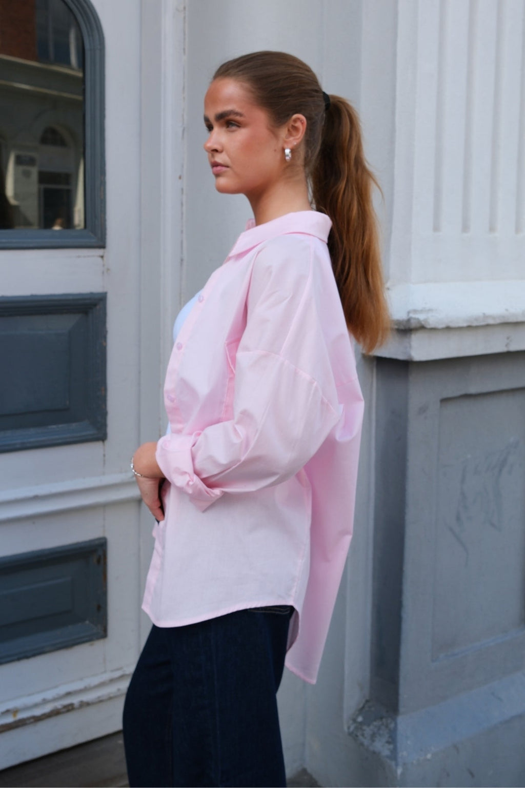 Clara Oversized Shirt - Rose