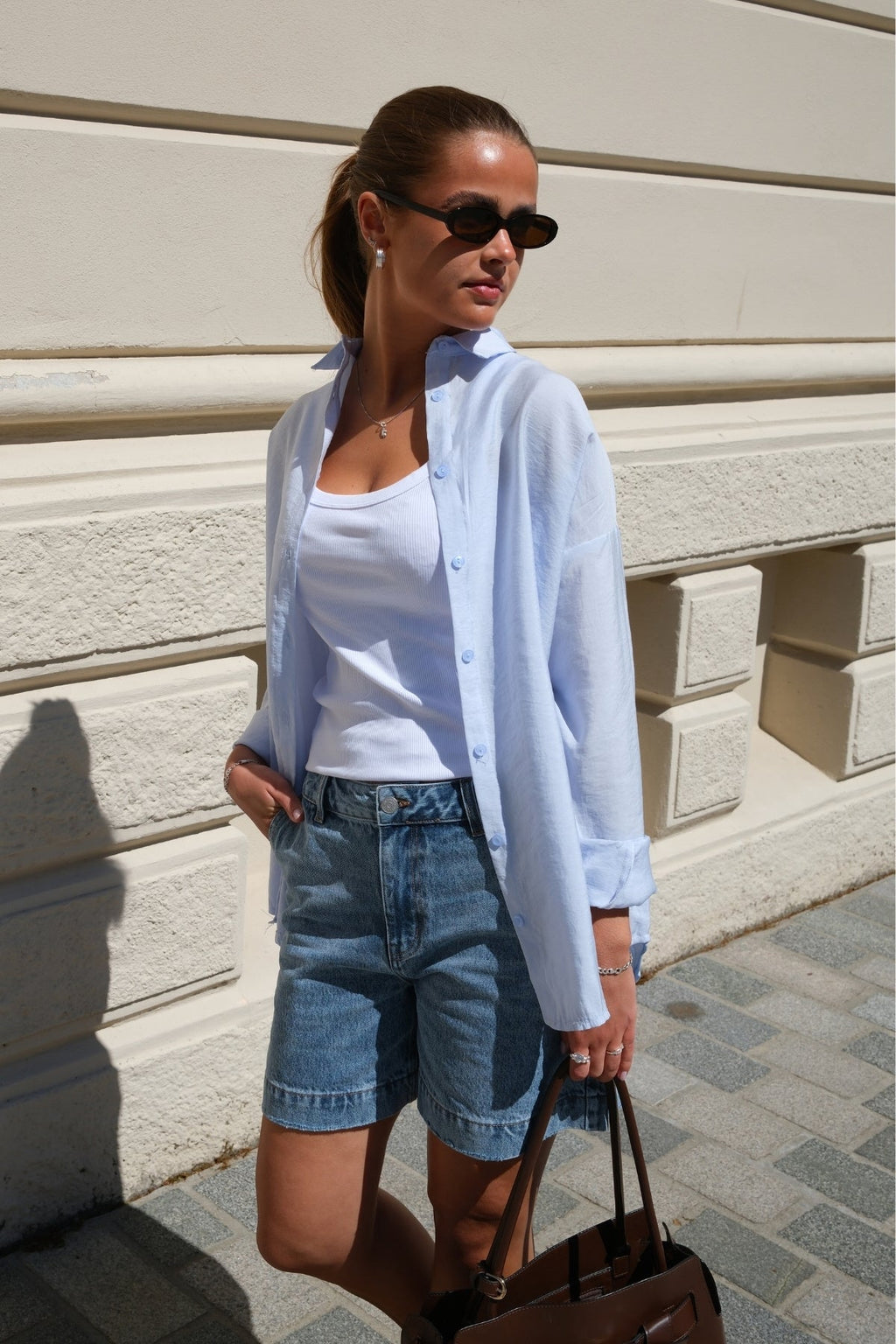 Chemise mia - Bleu ciel