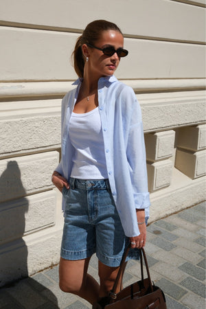 Chemise mia - Bleu ciel