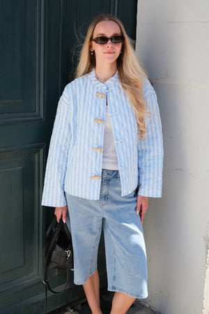 Siri Quilted Jacket -  Chambray Blue