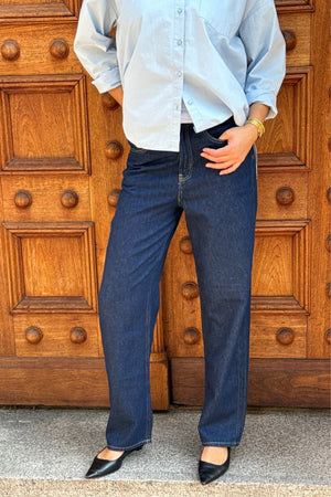 Le jean large de performance original - denim bleu foncé