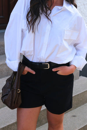 Le shorts de jean de performance originaux - Denim noir