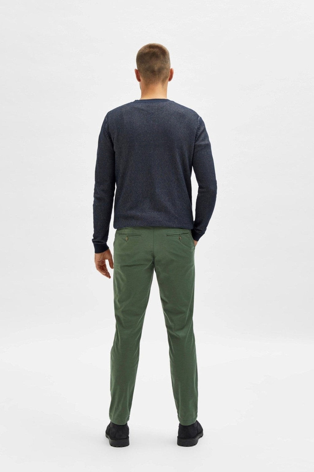 Miles Flex Chino Pants - Bronze Green (organic cotton)
