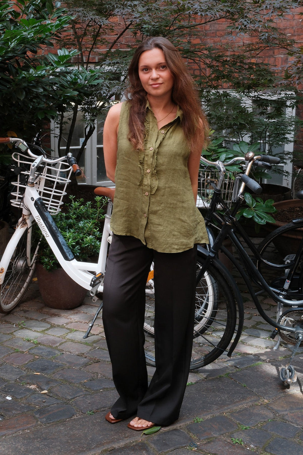 Haut en Lin Mio - Olive