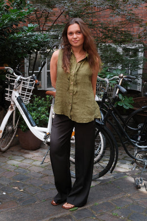 Haut en Lin Mio - Olive