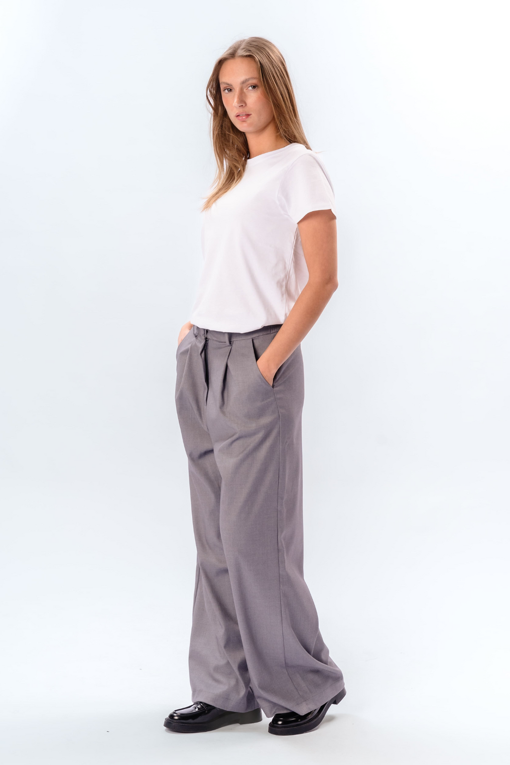 Nadia Pants - Gris clair
