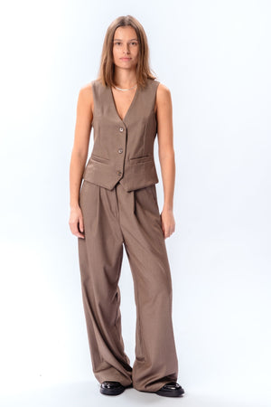 Nadia gilet et pants (Taupe) - Forme de package
