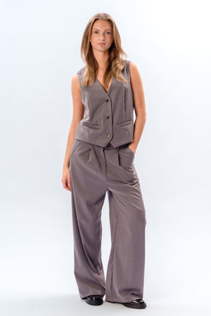 Nadia gilet et pants (Gris foncé) - Faire de forfait