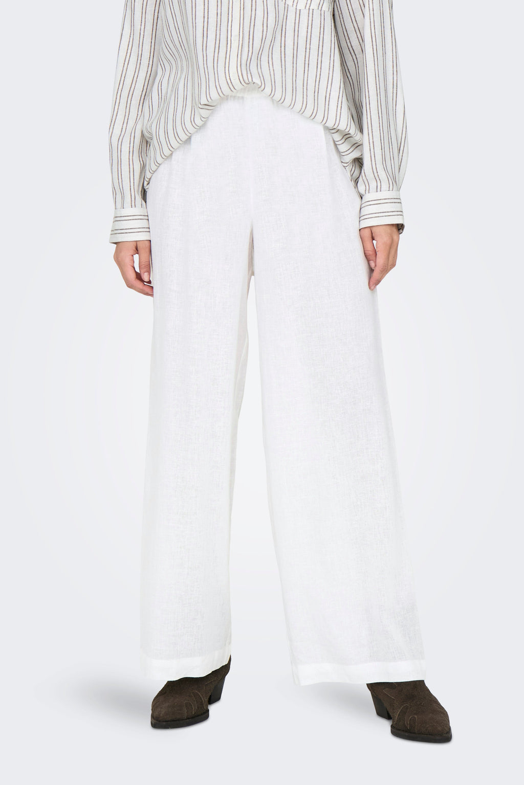 Pantalon en lin Tokyo - blanc brillant