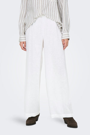 Pantalon en lin Tokyo - blanc brillant
