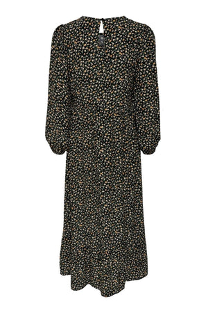 Robe Amalie Midi - noir / orange